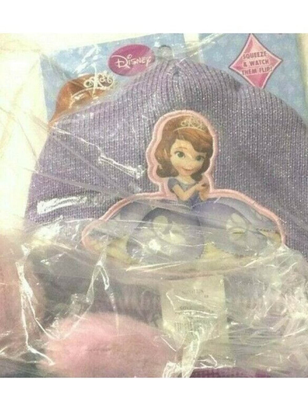 Girls Disney Sofia the First Princess Ages 4-12 Purple Flip Hat NWT - Picture 8 of 8